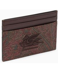 Etro - Paisley Card Case In Coated Canvas With Logo - Lyst