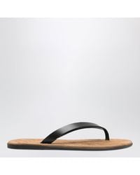 The Row - Leather Flip-Flops - Lyst