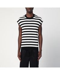Dolce & Gabbana - Sleeveless Kimono-Style Striped Sweater - Lyst