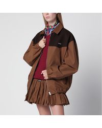Miu Miu - Oversized Vichy Check Blouson - Lyst