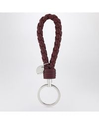 Bottega Veneta - Bordeaux Intrecciato Leather Key Ring - Lyst