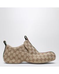 Gucci - Sand/Braune Drip Sneakers Aus Gg-Gewebe - Lyst