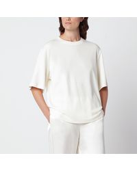 Rohe - Cream Cotton And Wool-Blend T-Shirt - Lyst