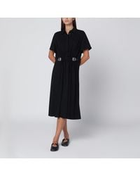 Loewe - Stretch Viscose Belted Dress - Lyst