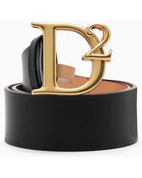 DSquared² Logo-buckle Belt - Black
