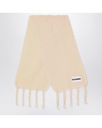 Jil Sander - Luxurious Mohair Blend Scarf With Fringes - Lyst