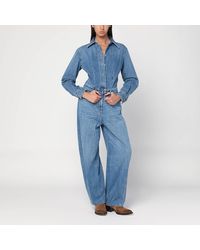 Givenchy - Tuta blu chiaro in denim - Lyst