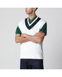 Polo Ralph Lauren - Cream Cable-Knit Relaxed-Fit Vest - Lyst