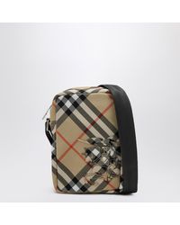 Burberry - Mobile Phone Case With Shoulder Strap Check - Lyst