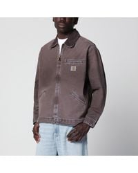 Carhartt - Og Detroit Jacket Tobacco/Destroy Wash - Lyst