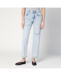 ボトムスその他 ANINE BING Kate straight-leg bleached blue jeans ANINE BING Kate Jean - Destructed Bleached Blue