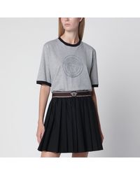 Versace - Cotton Jersey T-Shirt With Printed Logo - Lyst