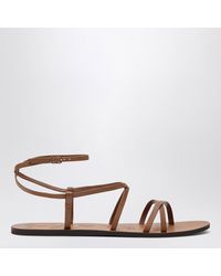 Manebí - Cuoio Smooth Leather Crossover Sandals - Lyst