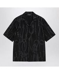 Gucci - Camicia Bowling Nera - Lyst