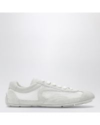 Prada - Baskets Montecarlo Re-Edition 2005 En Cuir Et Mesh Blancs - Lyst