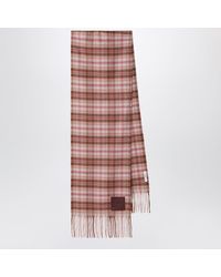 Chloé - Highland Cashmere Scarf With Checked Embroidery - Lyst