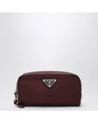 Prada - Speedrock Re-Nylon And Leather Pouch - Lyst