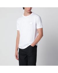 Dolce & Gabbana - Cotton T-Shirt With Logo Plaque - Lyst