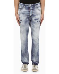 DSquared² - Washed Jeans With Denim Wear - Lyst