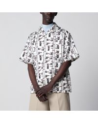 Prada - Natural/ Printed Silk-Blend Shirt - Lyst