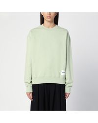Jil Sander - Apfelgrünes Sweatshirt Mit Rundhalsausschnitt Aus Baumwolle - Lyst
