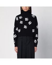 Dolce & Gabbana - Turtleneck Sweater With Dg Inlay - Lyst