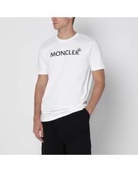 Moncler - Crewneck T-Shirt With Logo Print - Lyst