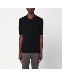 Tagliatore - Silk-Blend Polo Shirt - Lyst