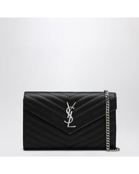 Saint Laurent - Clutch With Chain Cassandre - Lyst