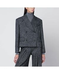 Dolce & Gabbana - Dark Short Oversized Striped Jacket - Lyst