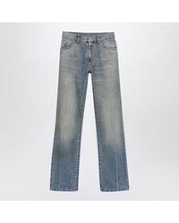MM6 by Maison Margiela - Straight-Leg High-Waist Cotton Jeans - Lyst