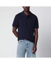 Ami Paris - Midnight Ami De Coeur Polo Shirt - Lyst