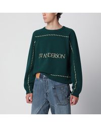 JW Anderson - Forest Wool Sweater With Logo Embroidery - Lyst