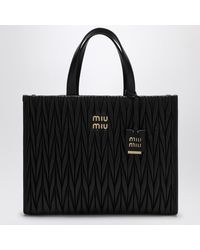 Miu Miu - Quilted Nappa Leather Shopping Bag - Lyst