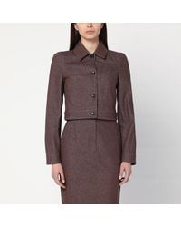 Max Mara - Cropped Denim-effect Jacket - Lyst
