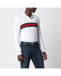 Gucci - Cashmere Polo Shirt With Web Motif - Lyst