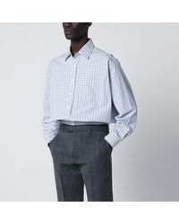 Prada - Cropped Check-Pattern Shirt - Lyst