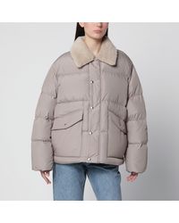 DUNST - Gefütterte Flight Jacke Mit Kunstpelzkragen - Lyst