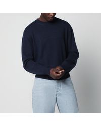 Bottega Veneta - Midnight Sweater With Intrecciato Elbow Patches - Lyst
