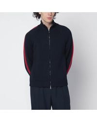 Gucci - Dark Wool Zip-Up Cardigan - Lyst