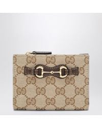 Gucci - Small Wallet With Gg Fabric Horsebit - Lyst