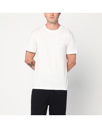 Moncler - T-shirt in cotone bianca con logo tridimensionale - Lyst