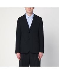 Ami Paris - Giacca monopetto nera in lana - Lyst