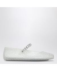 Jimmy Choo - The Jelly Ballerinas Transparent Mit Kristallen - Lyst