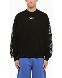 Off-White c/o Virgil Abloh - Off- Crewneck Sweatshirt With Logo Embroidery - Lyst