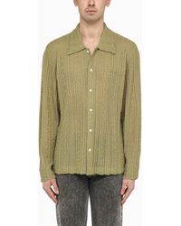 Séfr - Mint-coloured Wool Knit Riku Shirt - Lyst
