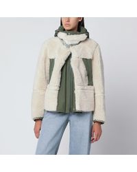 Sacai - Ecru/Khaki Two-Tone Jacket - Lyst