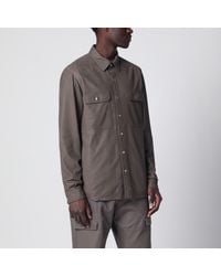Rick Owens - Mud-Colored Cotton-Blend Shirt - Lyst