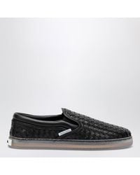 Bottega Veneta - Serena Slip-On Woven Leather Sneakers - Lyst