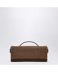 Brunello Cucinelli - Essence Caramel Suede Clutch Bag - Lyst